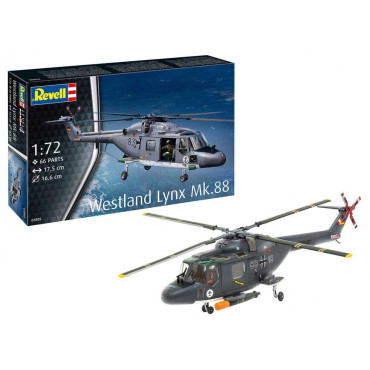 KIT PARA MONTAR REVELL HELICÓPTERO WESTLAND LYNX MK.88 1/72 66 PEÇAS REV 03805